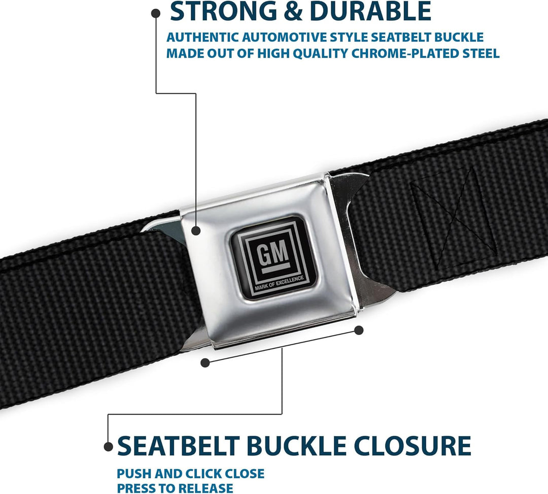 Buckle-Down Sicherheitsgurt, 2,5 cm breit, 50,8 cm lang, Schwarz - mehrfarbig - 4 cm Breit-61 cm- 97