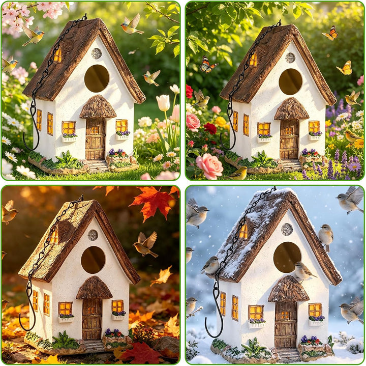 Vogelhaus zum Aufhängen, Nistkasten für Vögel für Draussen, Nesthäkchen mit 35 mm Einflugloch Wetter