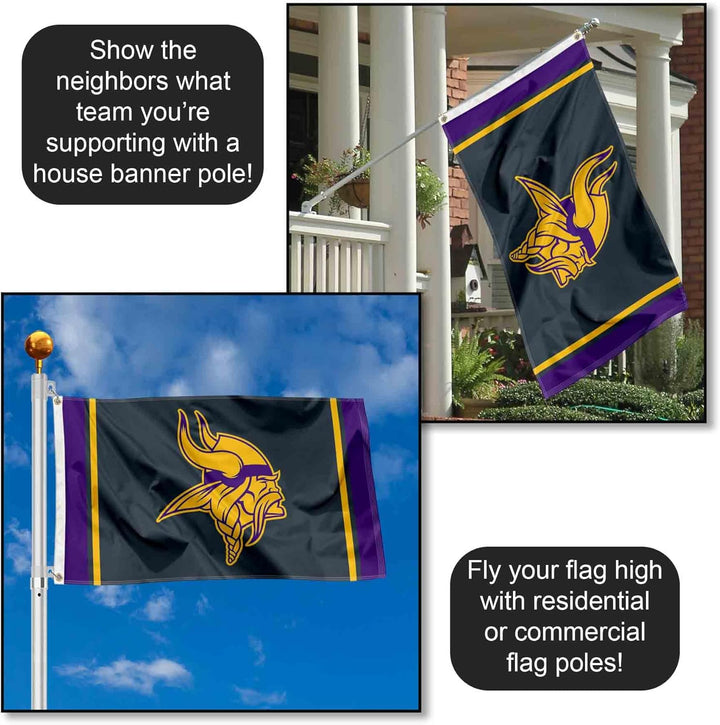 Minnesota Vikings Blackout Sideline Flagge Outdoor Indoor 90 x 150 cm Banner