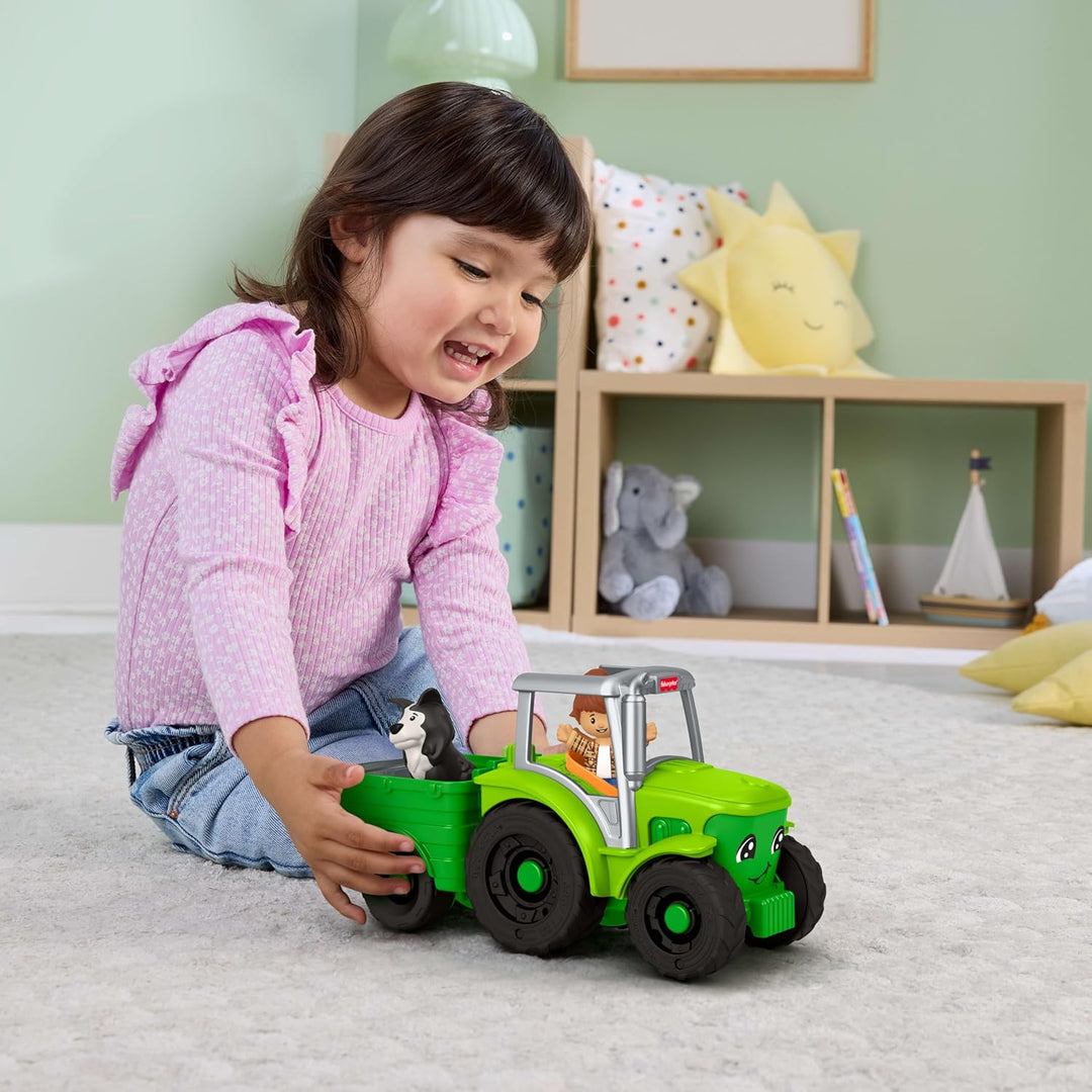 Fisher-Price Little People Mein erster Traktor zum Schieben für Kleinkinder, Fahrzeug für den Bauern