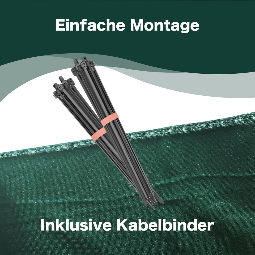 AGROFLOR Zaun und Balkon Sichtschutz, Sichtschutzstreifen, Schattiermatte, Windschutz, 1 x 5 m, inkl