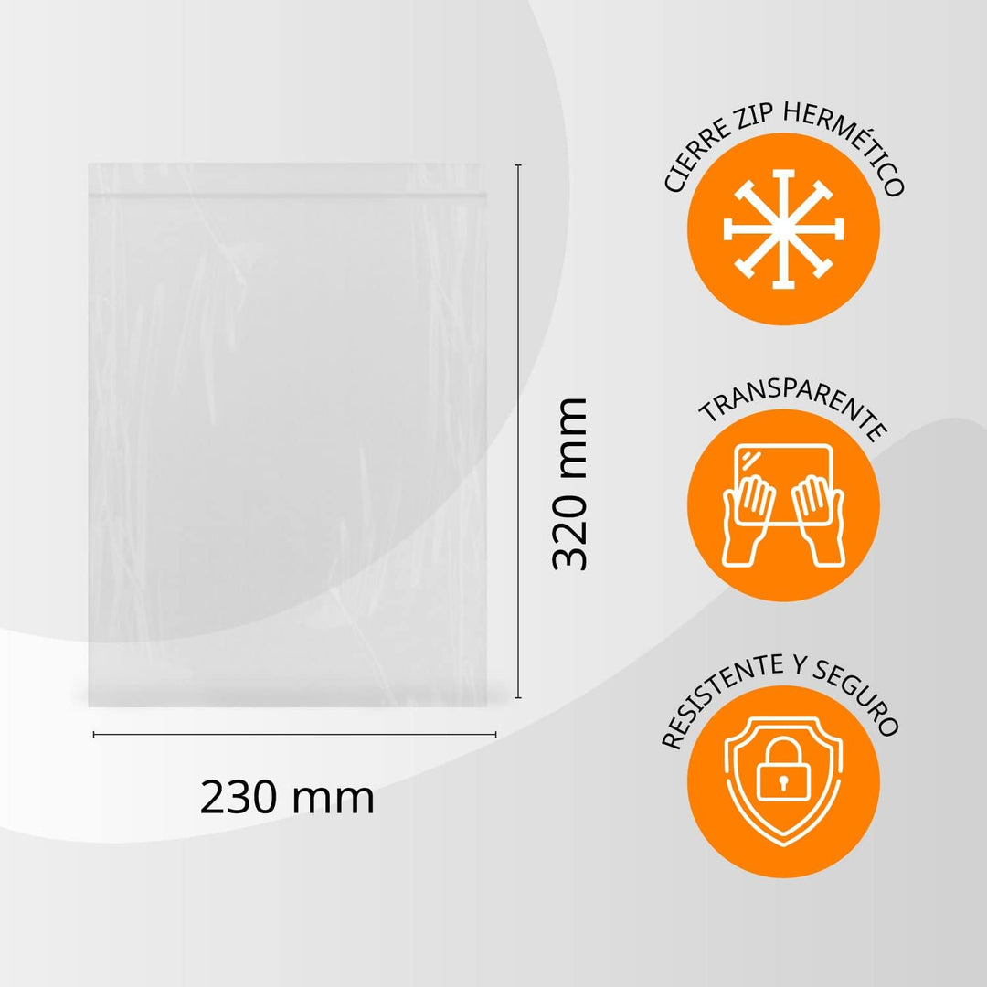 Luftdichte Beutel aus Kunststoff, transparent, ideal zum Einfrieren von Lebensmitteln, zur Aufbewahr