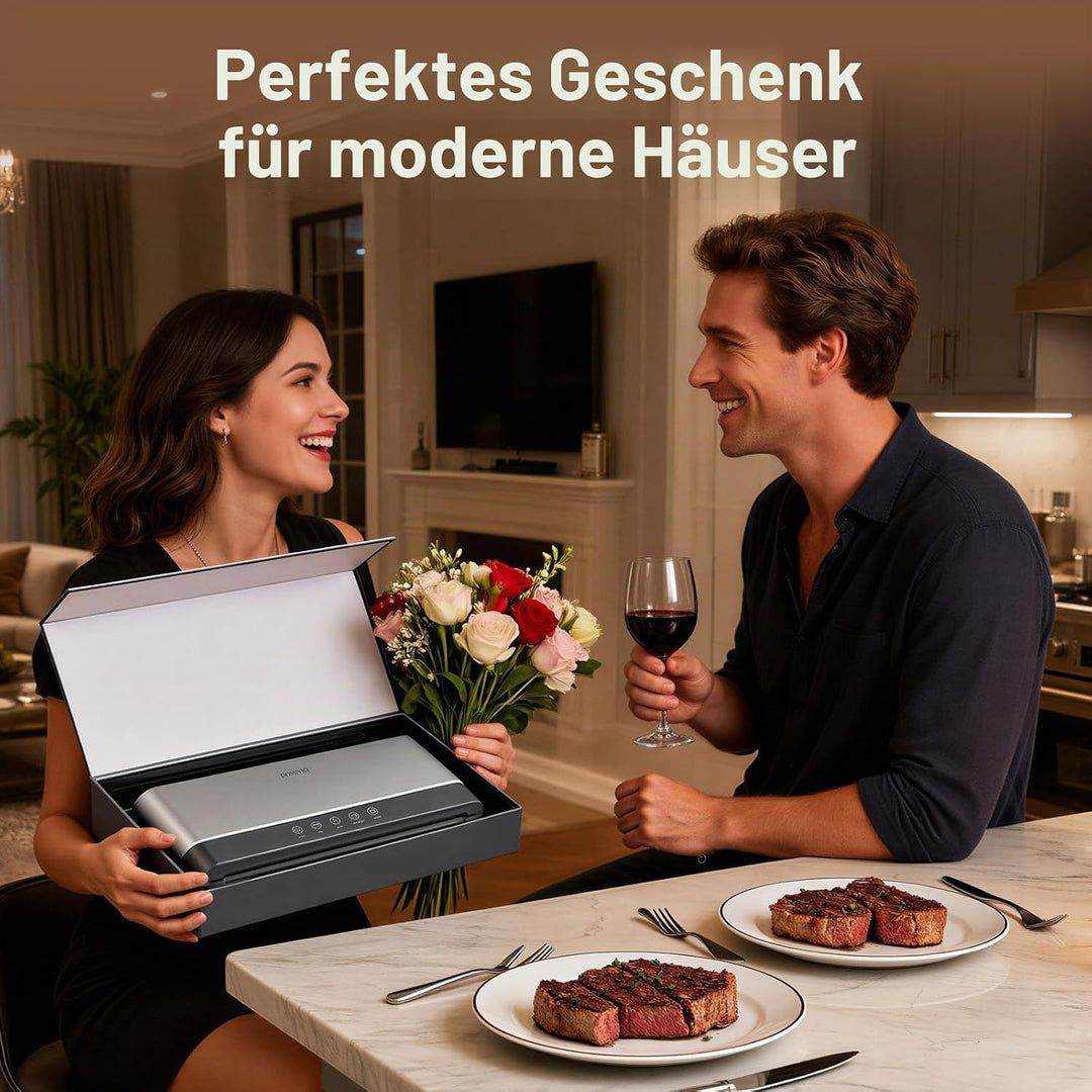 Vakuumiergerät aus Edelstahl – 85 kPa Saugkraft, Trocken &amp; Feucht, Doppelte Versiegelung, Mit extern