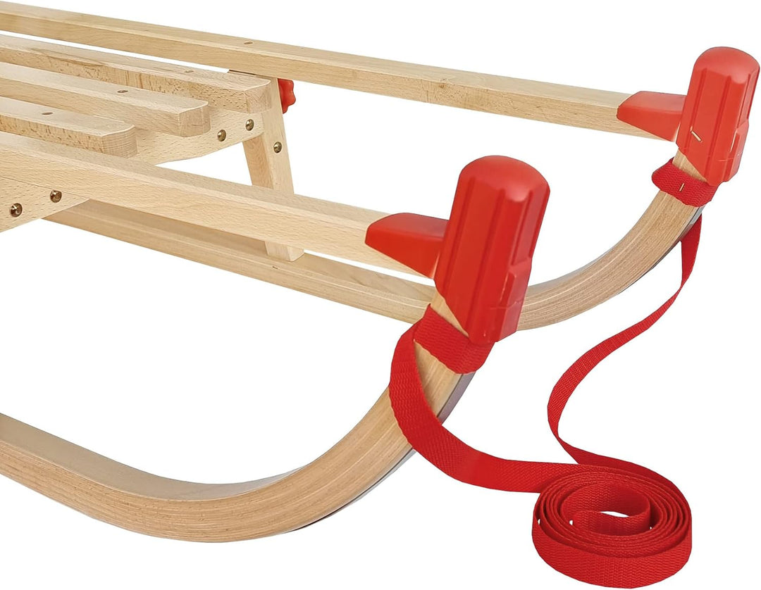 Davos Klappschlitten Langer Rodelschlitten Schlitten aus Holz mit wählbarem Zubehör V-22-115, Schlit