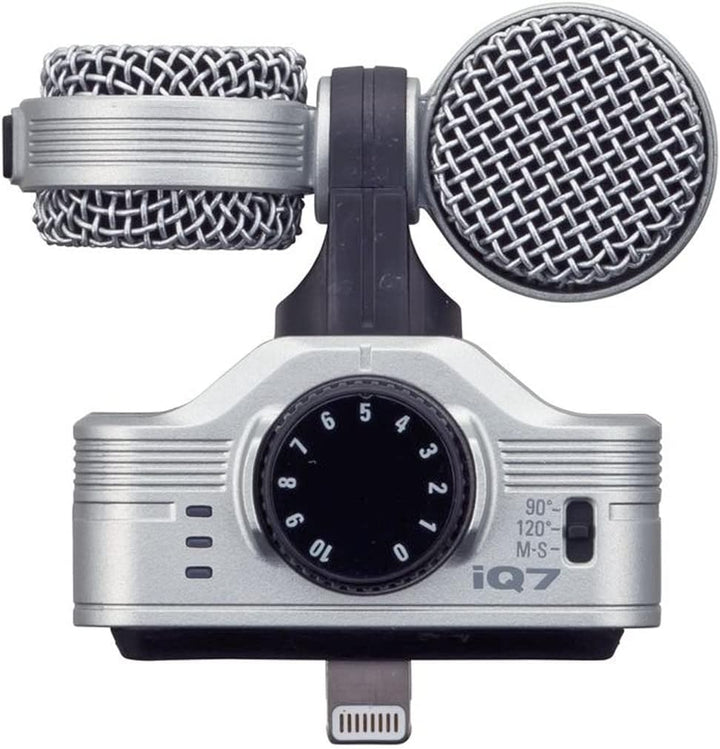 Zoom iQ7 Mitten-Seiten-Stereo Mikrofon für iOS-Geräte + keepdrum WSBK Fell-Windschutz