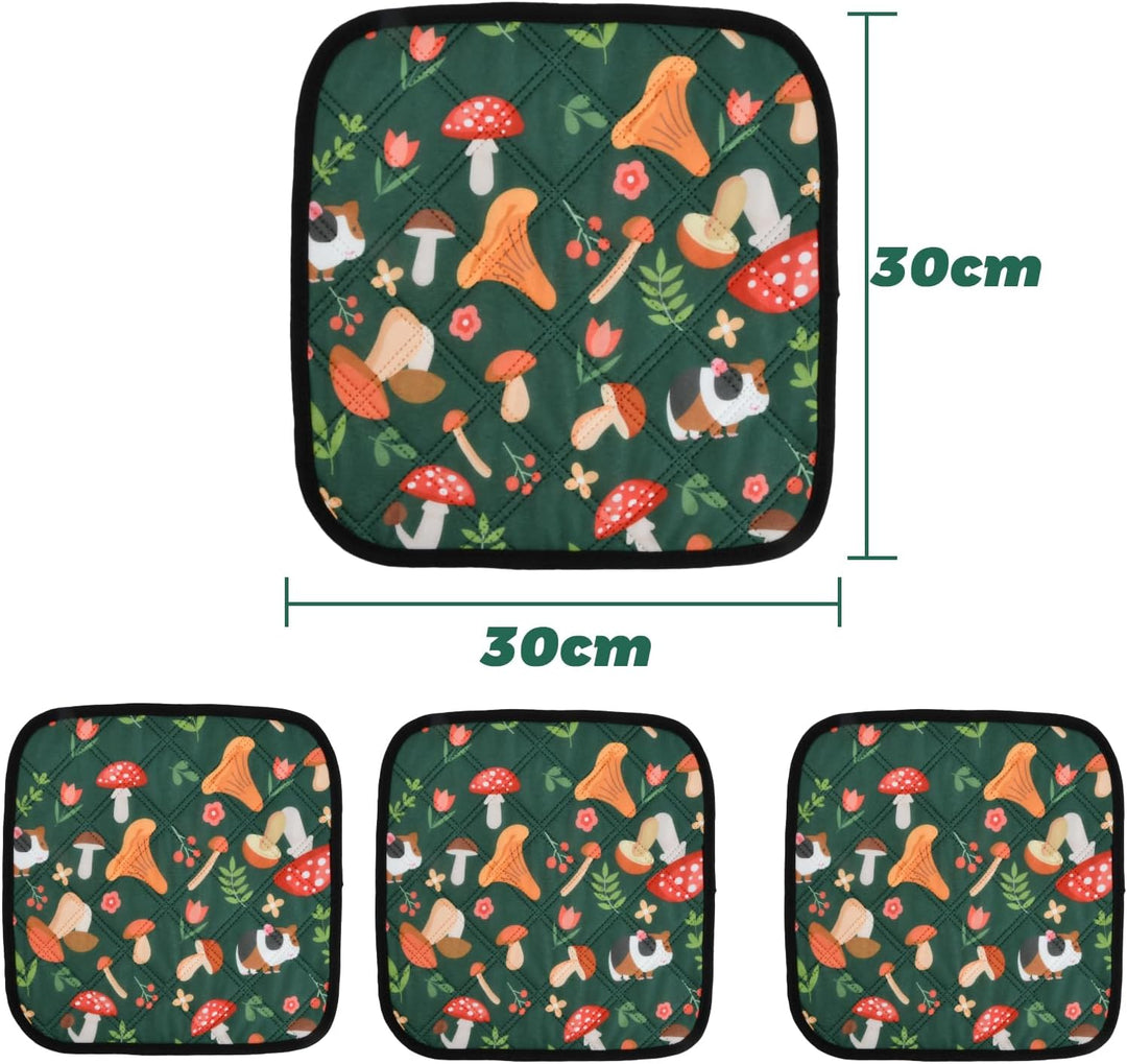 Wiederverwendbare PIPI Pads, 4 Stück wasserdichte & Schnell Saugfähige Puppy Pads für Meerschweinche
