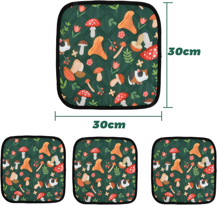 Wiederverwendbare PIPI Pads, 4 Stück wasserdichte & Schnell Saugfähige Puppy Pads für Meerschweinche