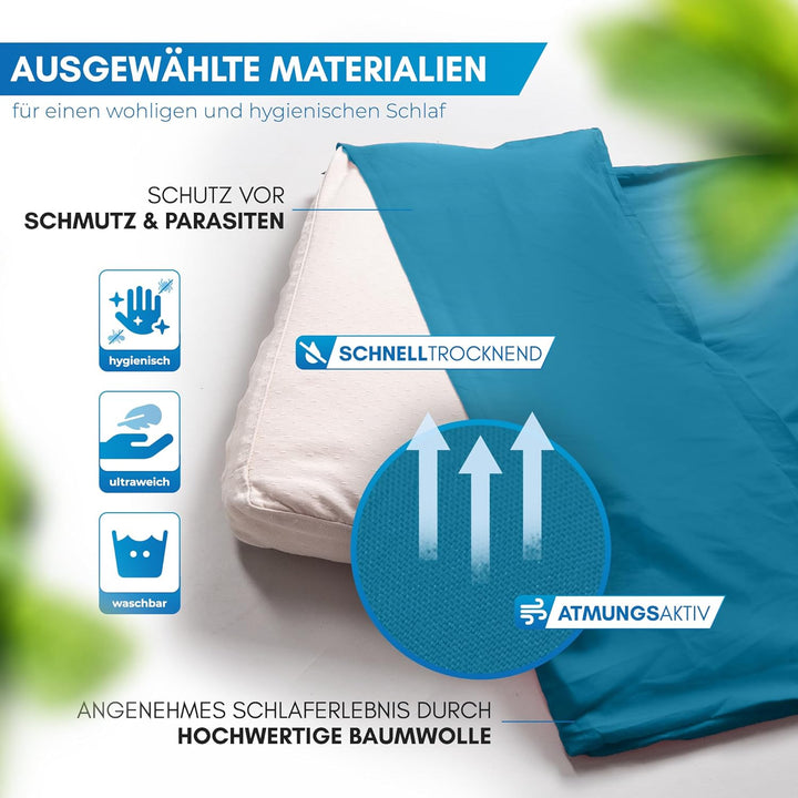 NORDMUT® Hüttenschlafsack Ultraleicht aus Mikrofaser oder Baumwolle - Reiseschlafsack atmungsaktiv k