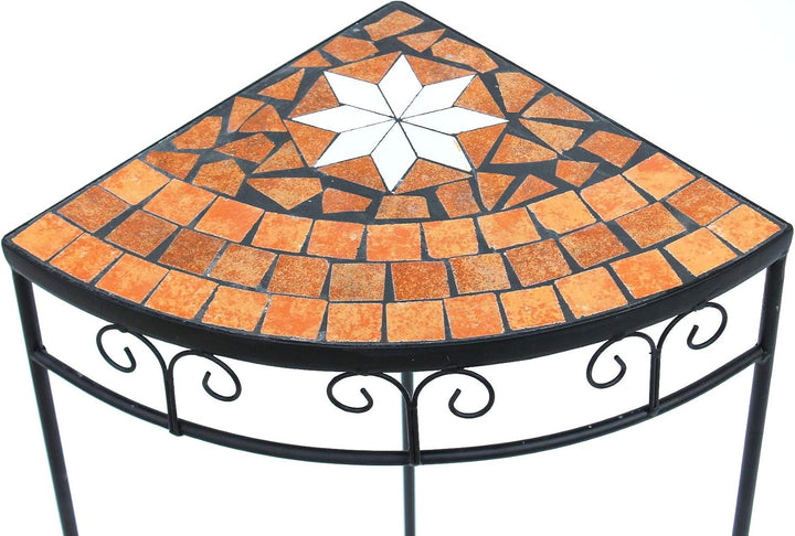 DanDiBo Blumenhocker Mosaik Eckregal 2er Set 42 und 52 cm Blumenständer 12013 Beistelltisch Pflanzen