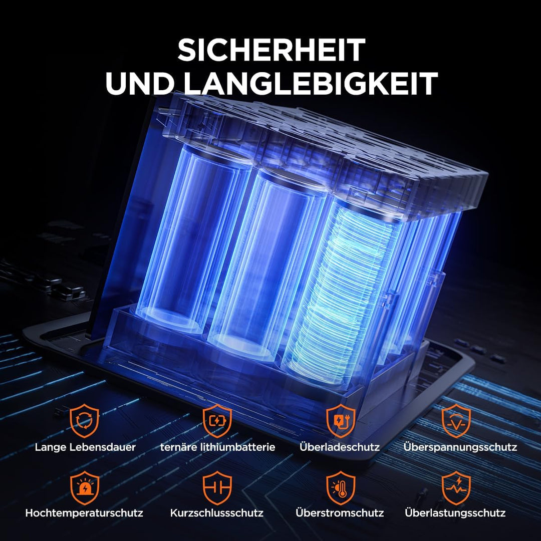 Litheli Tragbare Powerstation Flint 288, 287Wh Outdoor Generator, 300W AC/100W USB-C Ausgang, Volle