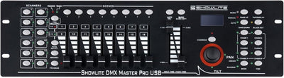 Showlite Master Pro 192 Kanal DMX Controller (zur professionellen Lichtsteuerung, USB Anschluss zur