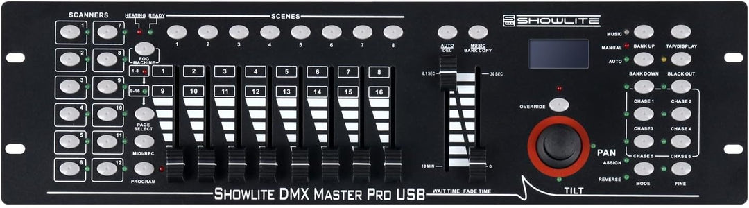 Showlite Master Pro 192 Kanal DMX Controller (zur professionellen Lichtsteuerung, max. 240 Szenespei