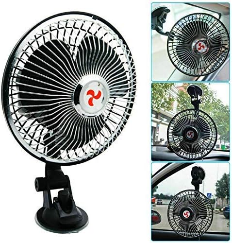 Autolüfter, Riloer 12 / 24V Tragbarer leiser Lüfter für Reise-Camping, mit Zigarettenanzünderstecker