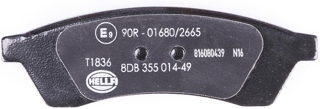 HELLA PAGID 8DB 355 014-491 Bremsbelagsatz - T1836 - Dicke/Stärke: 14.7mm - Bremssystem: Brembo - mi