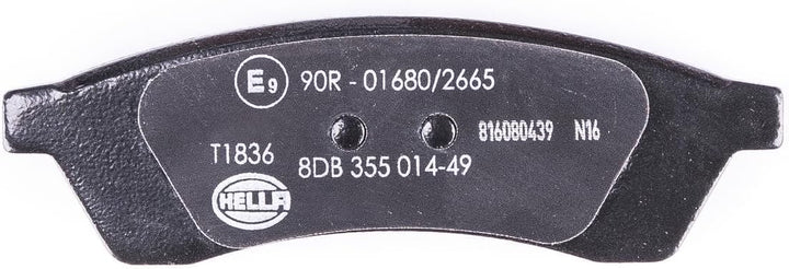 HELLA PAGID 8DB 355 014-491 Bremsbelagsatz - T1836 - Dicke/Stärke: 14.7mm - Bremssystem: Brembo - mi