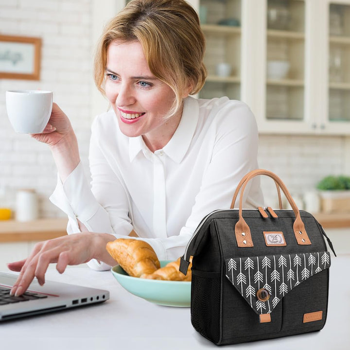 Lekesky Kühltasche Klein Lunch Damen Lunchtasche Isolierte für Frauen Auslaufsichere Weit Geöffnete