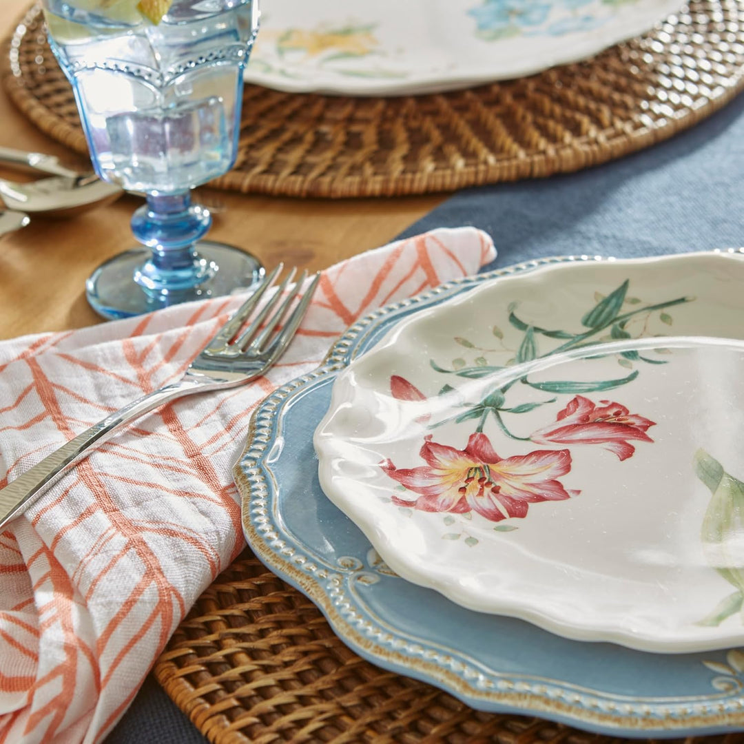 Lenox 856372 Butterfly Meadow Melamine Teller, weiss Akzent-Teller, Akzent-Teller