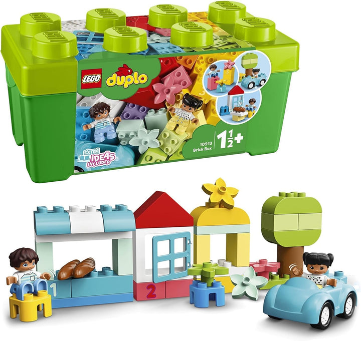 LEGO 10914 DUPLO Deluxe Steinebox, ab 1,5 Jahren & 10913 DUPLO Classic Steinebox, Kreativbox mit Auf