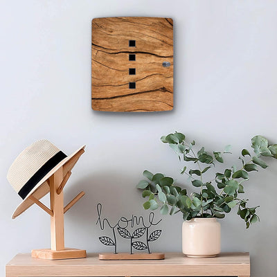 banjado® Design Schlüsselkasten aus Edelstahl mit Motiv Trockenes Holz für 10 Schlüssel - Schlüssels