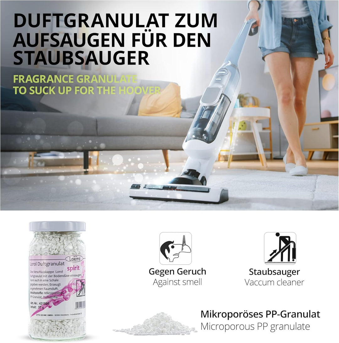 Lorito Lorol Duftgranulat für Staubsauger, Spirit, Staubsaugerduft Duftgranulat Staubsaugerdeo Raumd