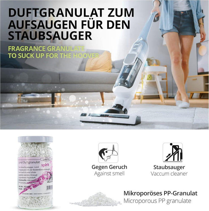 Lorito Lorol Duftgranulat für Staubsauger, Spirit, Staubsaugerduft Duftgranulat Staubsaugerdeo Raumd