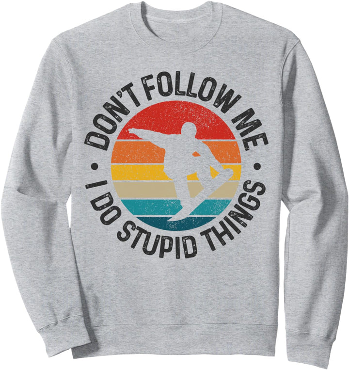 Snowboard Vintage Retro Snowboarder Lustig Geschenk Sweatshirt
