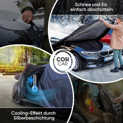 COSI CAR Autoabdeckung Wasserdicht [Passt zu jedem Fahrzeug] Abdeckplane Autogarage Vollgarage Autop