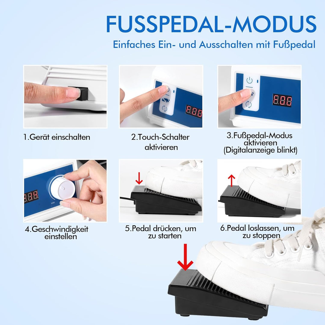 L'UGX Professioneller Nagelfräser – Brushless Motor 45.000 U/min, Elektrische Nagelfeile für Gelnäge
