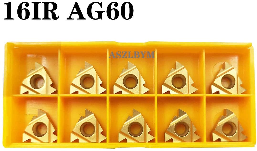 ASZLBYM SNR0013M16 CNC Drehmaschine Innengewinde Drehhalter + 10 Stück 16IR AG60 Hartmetall indexier