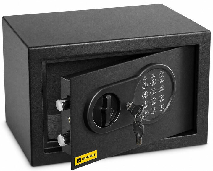 HomeSafe HV20E Möbeltresor mit Elektronikschloss, 20x31x20cm (HxBxT), Digitaler Tresor für Zuhause,