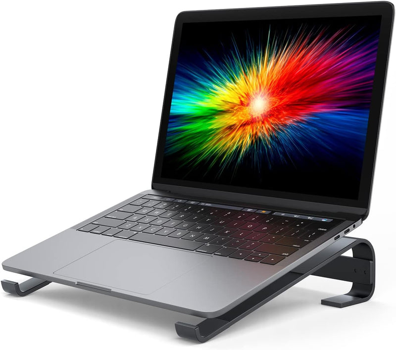 Soqool Laptop Ständer, Ergonomisch Laptop Halterung für Schreibtisch, Aluminium Notebook Ständer mit