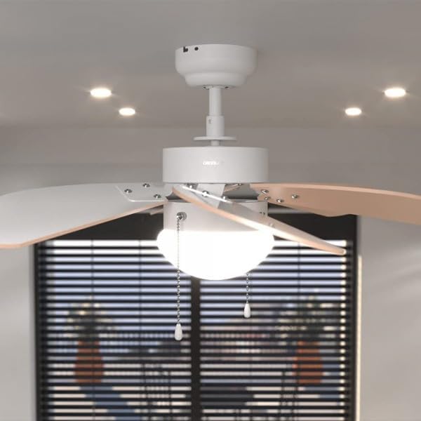 Cecotec Deckenventilator EnergySilence 3600 Vision Orange, 50 W, Durchmesser 92 cm, Lampe, 3 Geschwi
