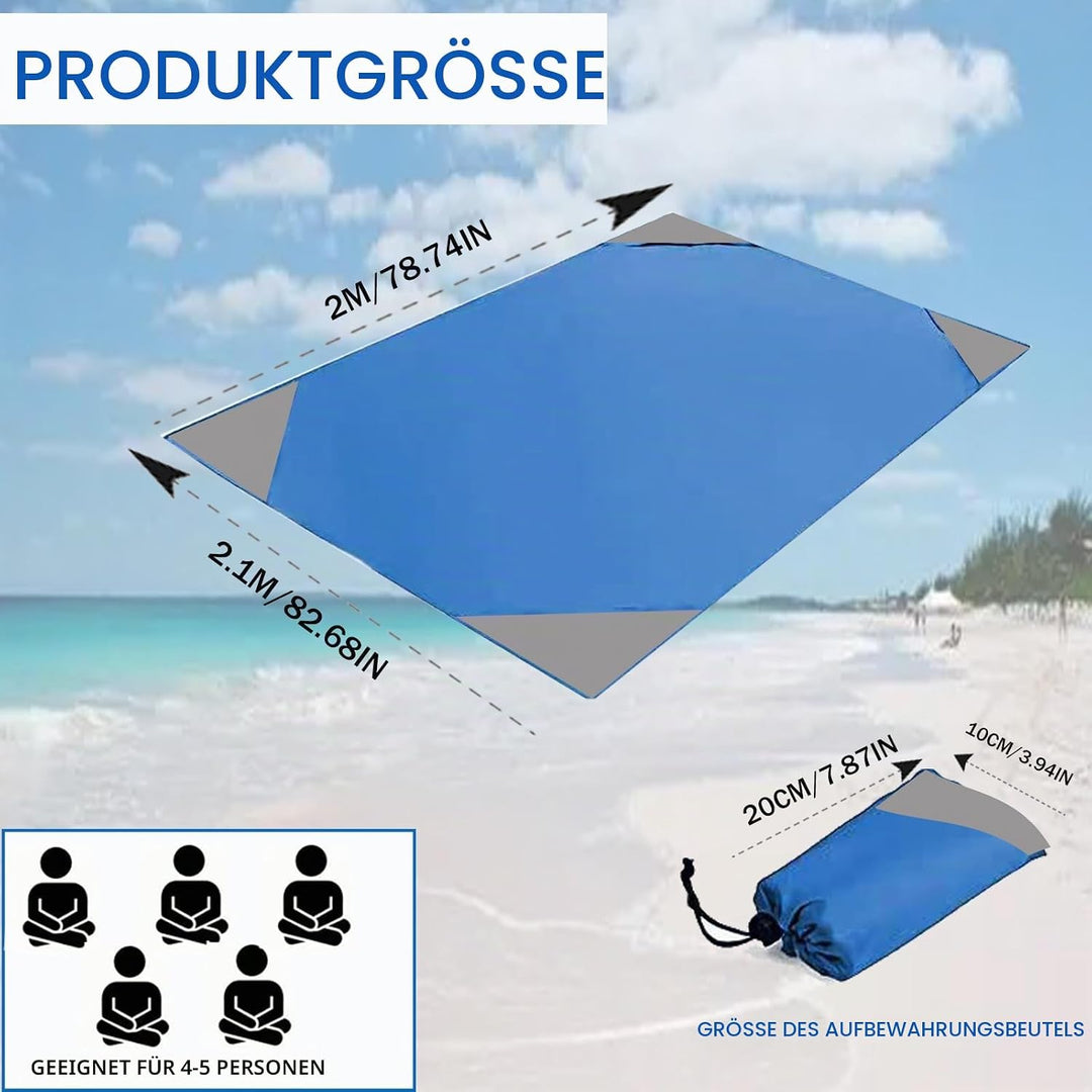 WLHFDC Picknickdecke mit 4 Befestigung Ecken,Ultraleicht Tragbare Stranddecke,Campingdecke,Picknickd