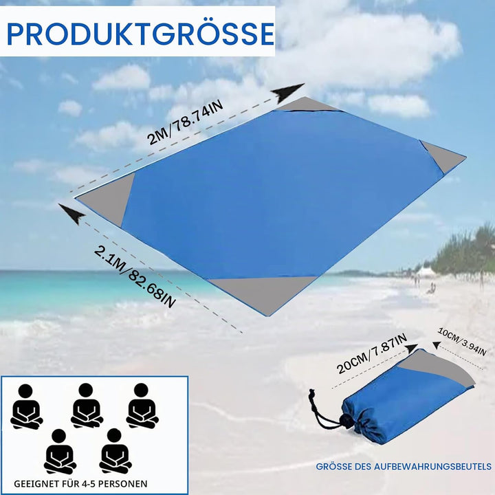 WLHFDC Picknickdecke mit 4 Befestigung Ecken,Ultraleicht Tragbare Stranddecke,Campingdecke,Picknickd