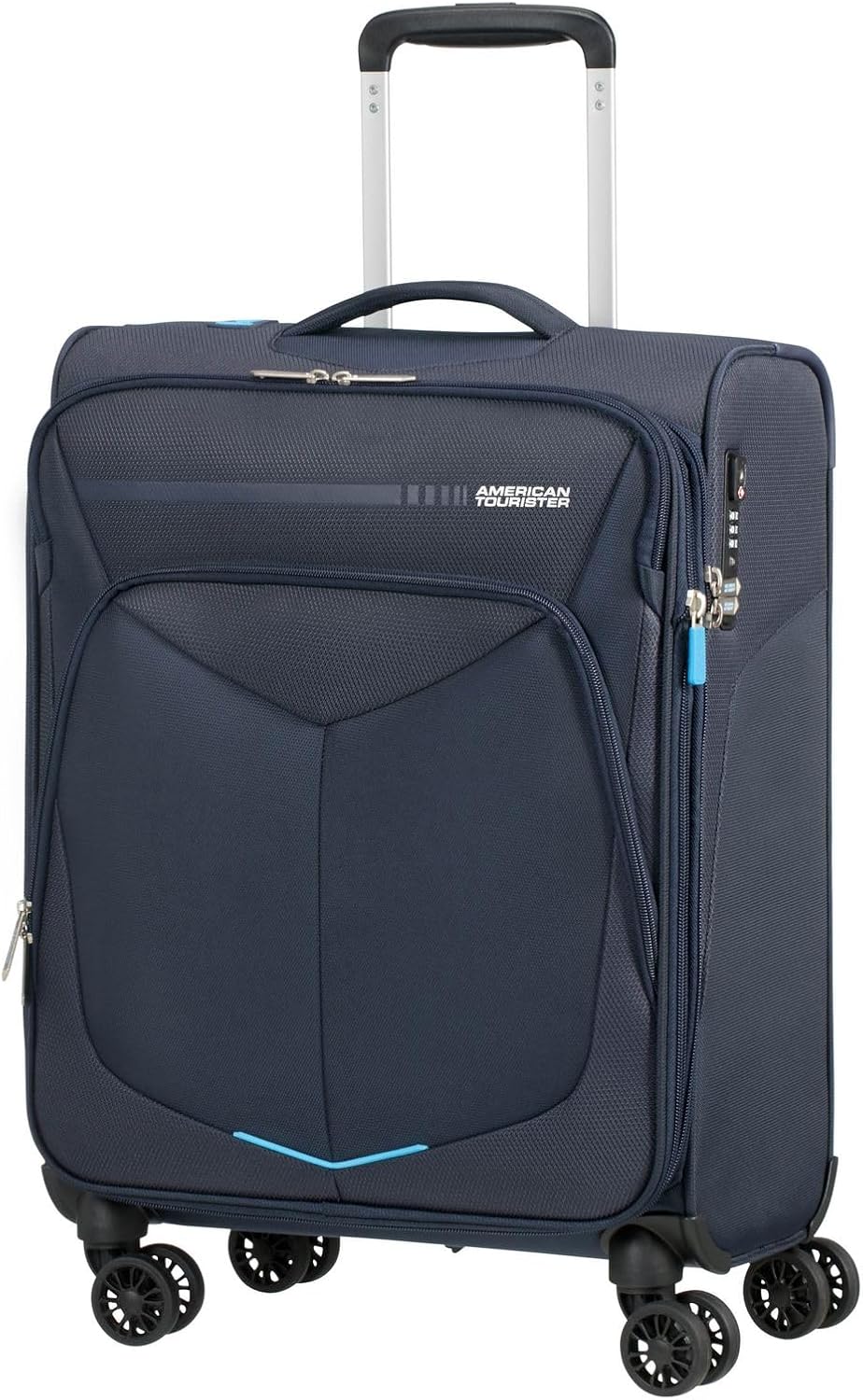 American Tourister Summerfunk Koffer, 55 cm, 46 Liter, Navy Spinner S Erweiterbar (55 cm - 46 L) Bla