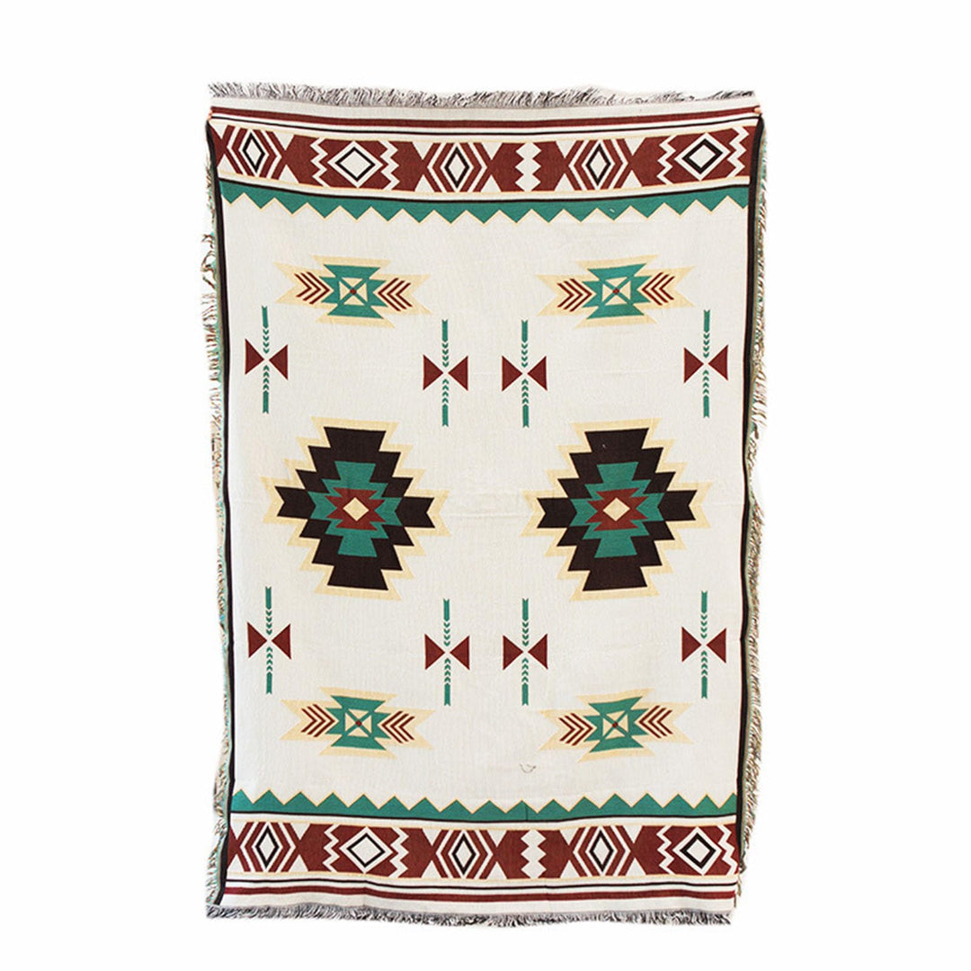 LumiSyne Baumwolle Gewebt Decke Überwurf Mit Quast Bohemian Ethno Stil Azteken Navajo Überwurfdecke