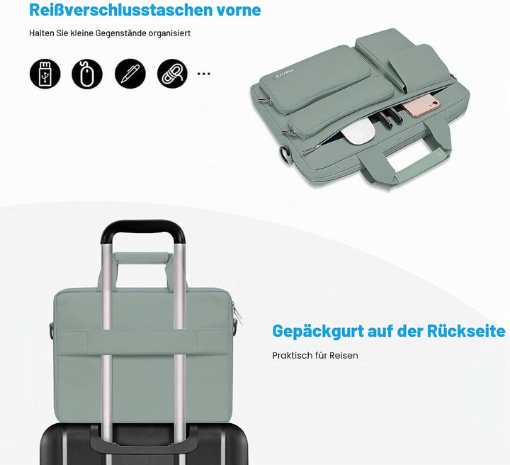 MOSISO Laptop Umhängetasche Kompatibel mit MacBook Air 15 Zoll M2 A2941 2023/Pro 16 2023-2019, 15-15