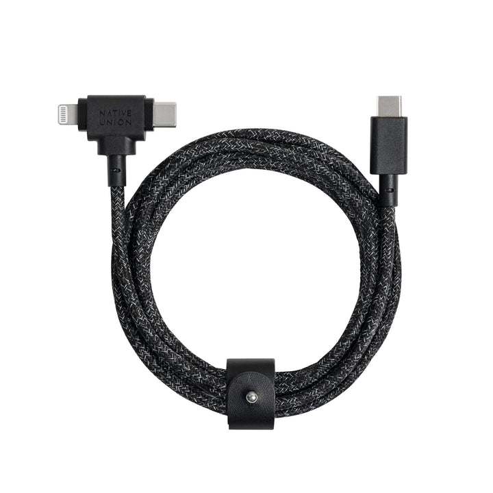Native Union Belt Cable Duo – 1,5 m Universal-Ladekabel mit Ultra-Starkem Geflechtschlauch – Aus Rec