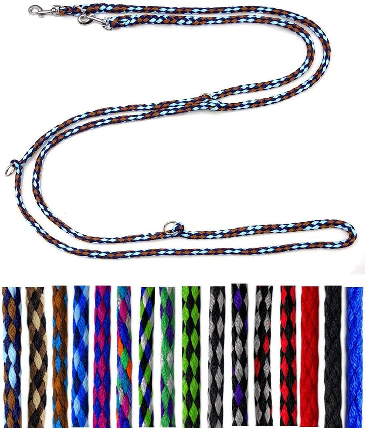 Hundeleine kleine Hunde bis 15 Kg/Doppelleine 4-Fach verstellbar 2,40m / 2,80m / 3,50m Führleine seh
