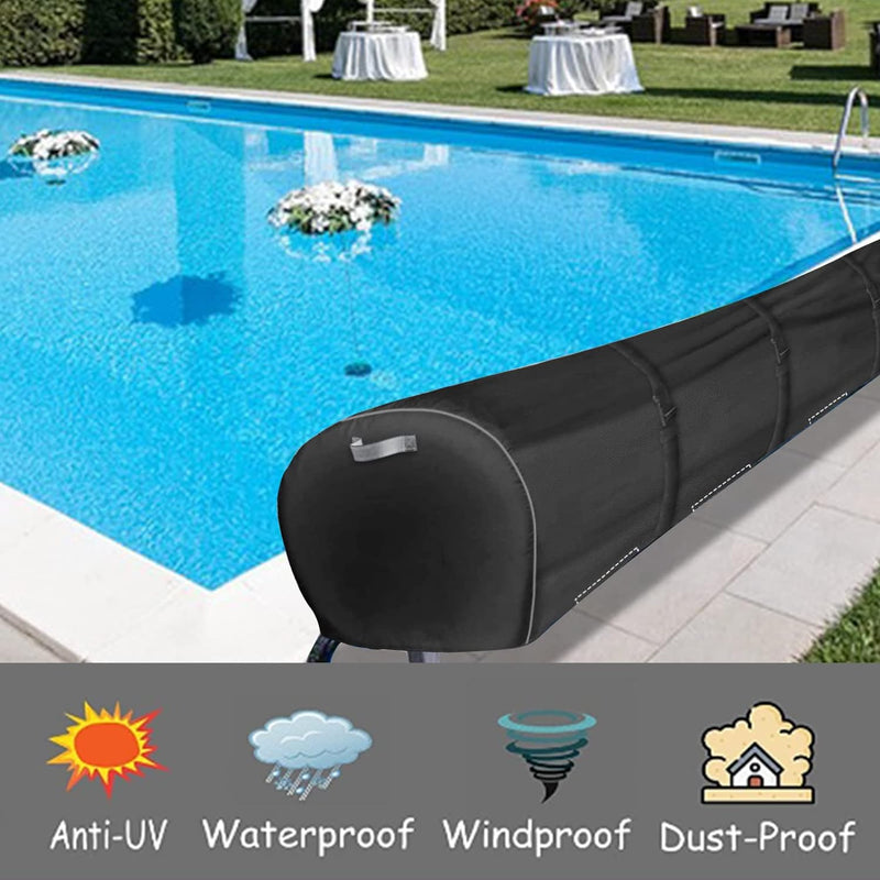 Schwimmbadrolle Abdeckung Schutzhülle, 210D Oxford UV-Schutz Staubschutz Wasserdicht Solar-Abdeckung