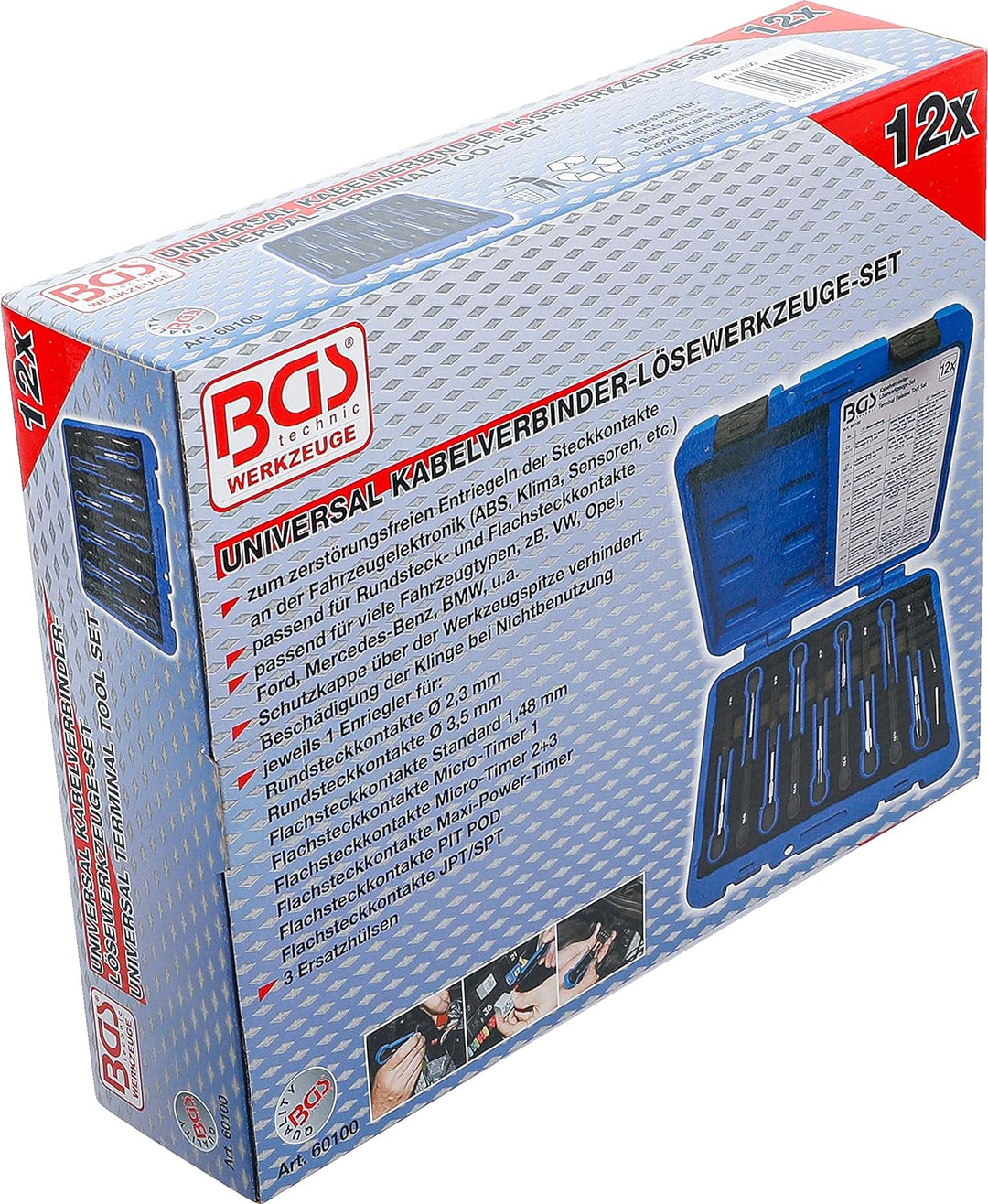 BGS 60100 | Kabelverbinder-Lösewerkzeug-Satz | universal | 12-tlg. Kabelverbinder-Lösewerkzeug-Satz