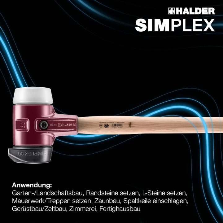 SIMPLEX-Vorschlaghammer, Gummikomposition, mit Standfuss/Superplastik; mit Tempergussgehäuse und Hic