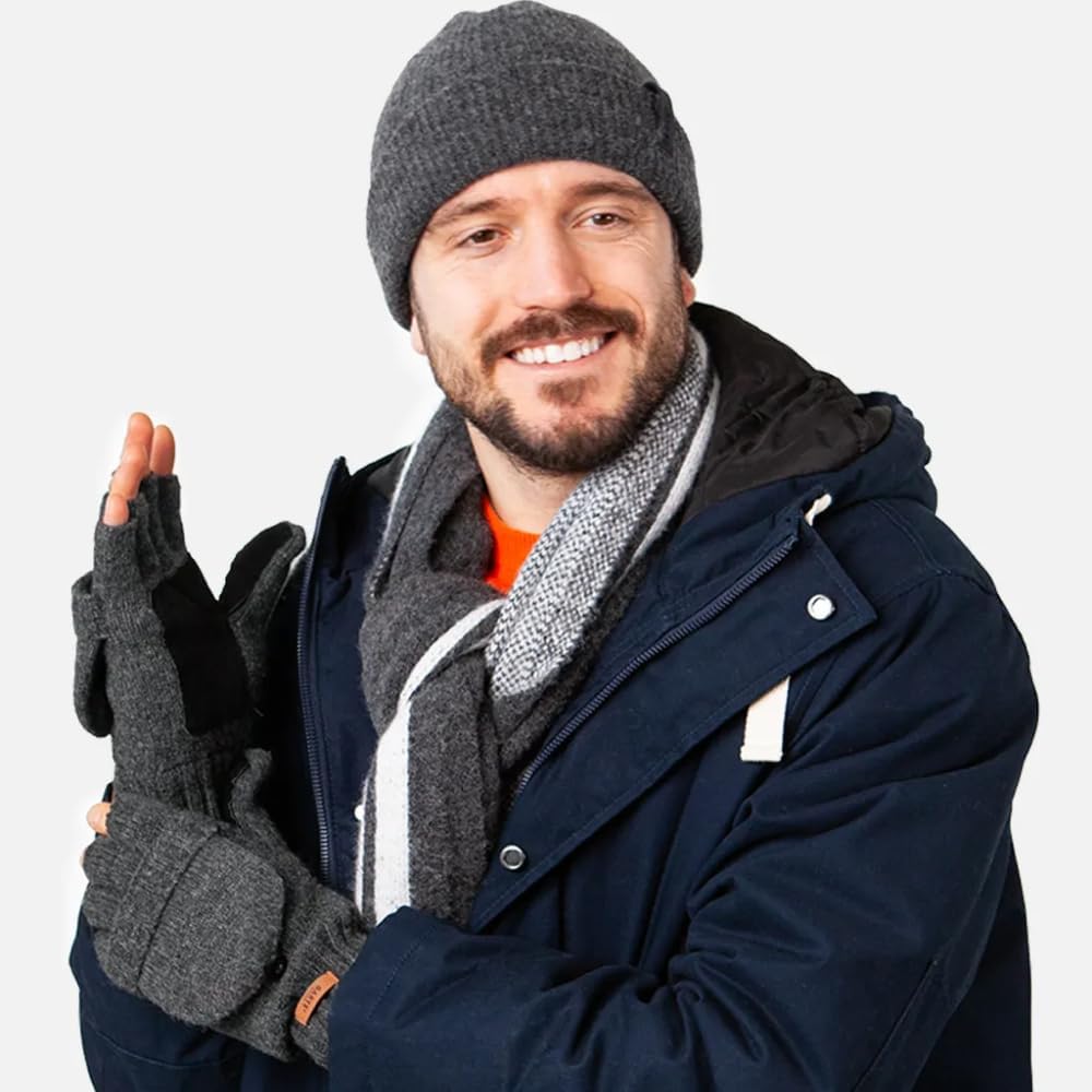 Barts Handschuhe Klapp-Fäustlinge Haakon Bumgloves, Charcoal