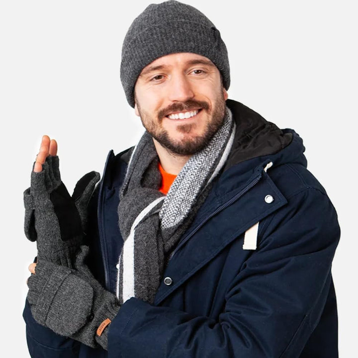 Barts Handschuhe Klapp-Fäustlinge Haakon Bumgloves, Charcoal