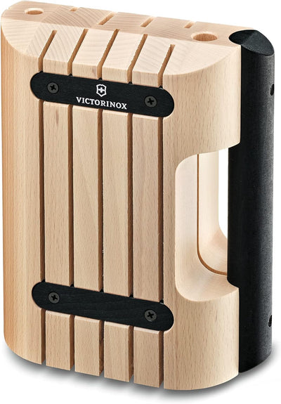 Victorinox Profi Messerblock ohne Inhalt, Kompakt, Platz für 6 Messer, Messer-Aufbewahrung, aus Holz