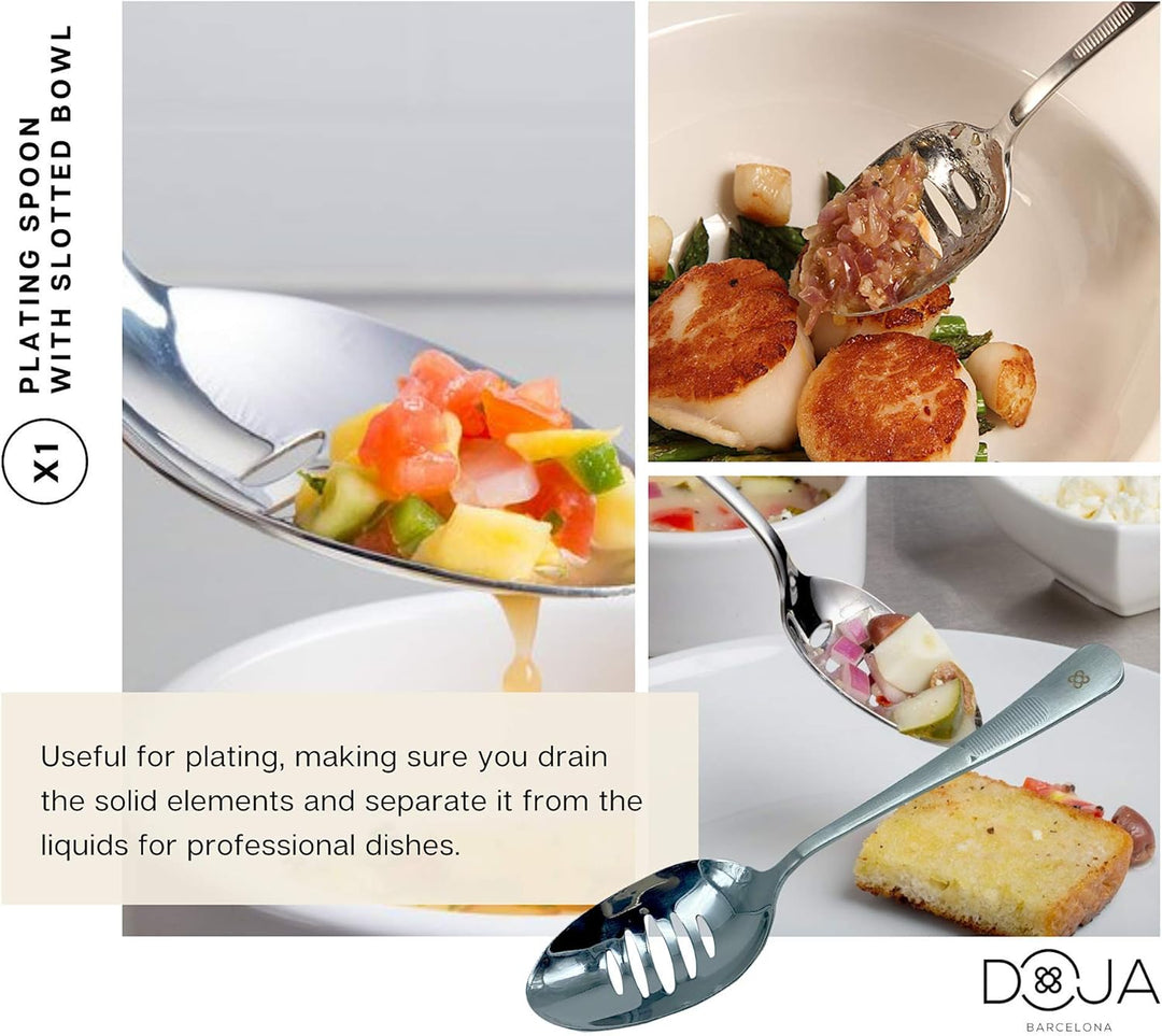 DOJA Barcelona | Kueche Chef Kochutensilien | Farbe: Goldene | 7 Utensilien Edelstahl Plating Kit |