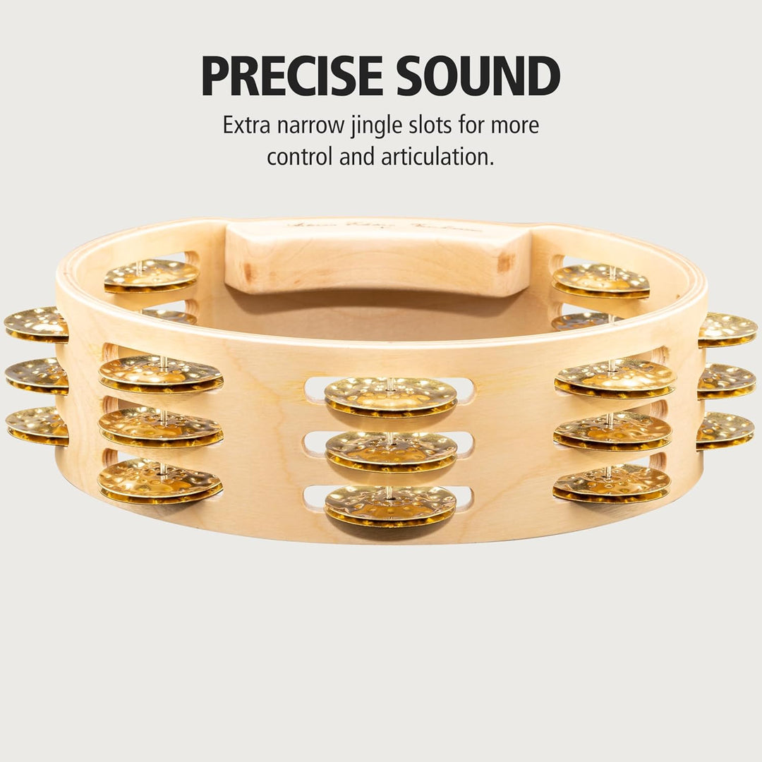 Meinl Percussion AE-CMTA3B Handtambourin, Artisan Edition, 20,32 cm (8 Zoll) Durchmesser, 3-reihig m