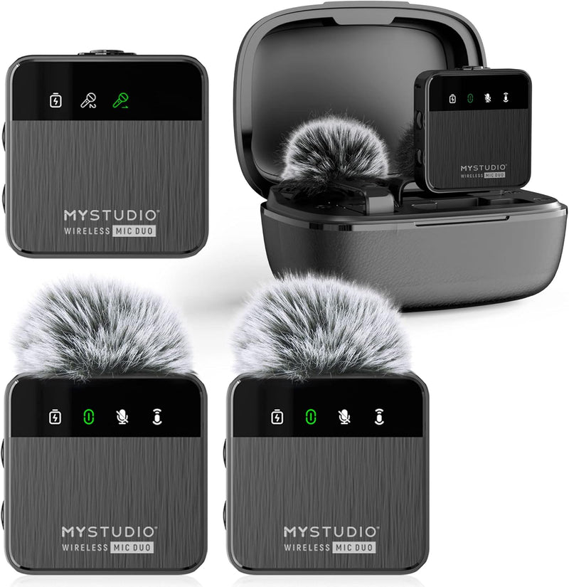 MyStudio Wireless MIC Duo • Mikrofon-Set mit Zwei Lavalier-Ansteckmikrofonen • Schnurlos • Für Zwei