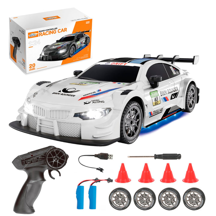 Ferngesteuertes Auto 1:24 Scale Drift Car 4WD 2.4GHz RC Drift Auto 20KM/H Hohe Geschwindigkeit Rennw