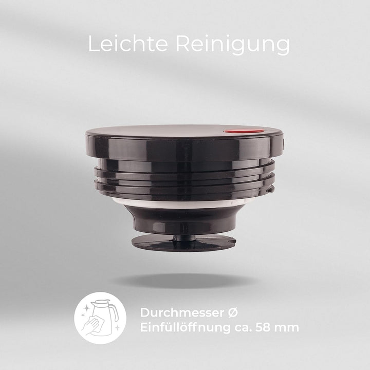 ROTPUNKT Isolierkanne 760 Maxima 1,0 l | Zweifunktions-Drehverschluss | BPA-frei - gesundes Trinken